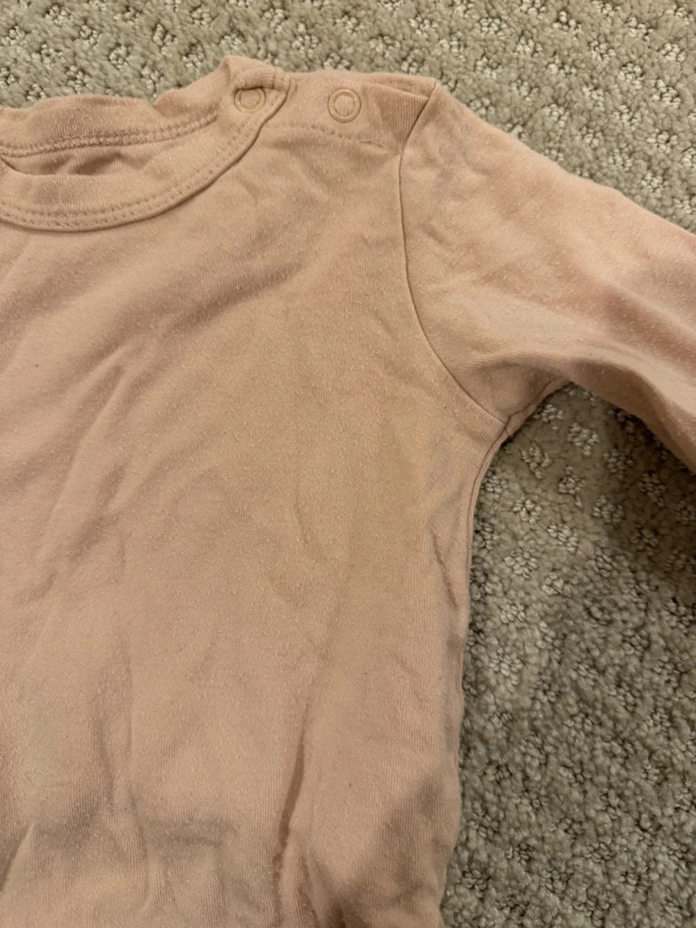 Soft Pink Long-Sleeve Baby One-Piece Bodysuit
